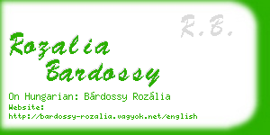rozalia bardossy business card