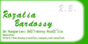 rozalia bardossy business card